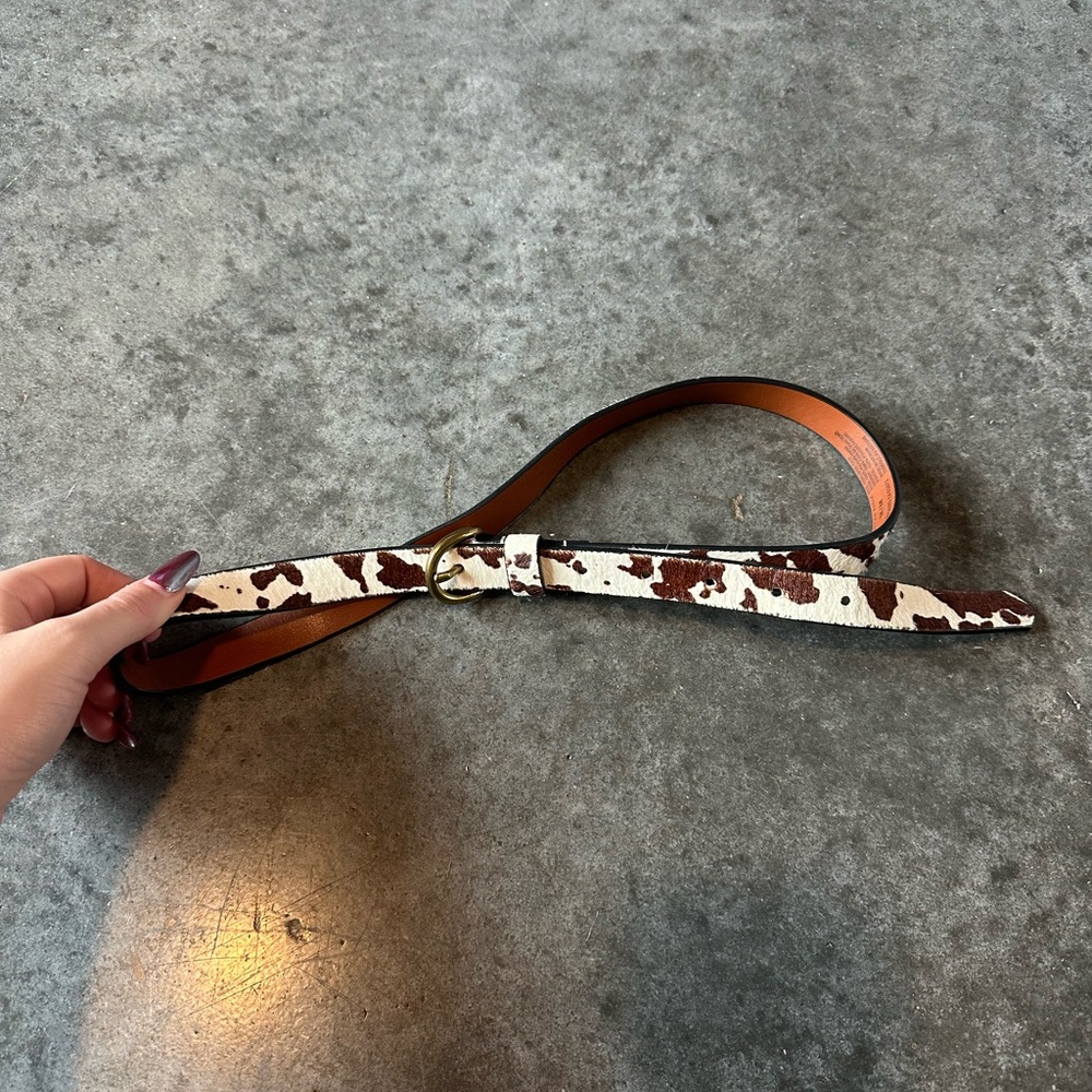 Cow print AE belt
